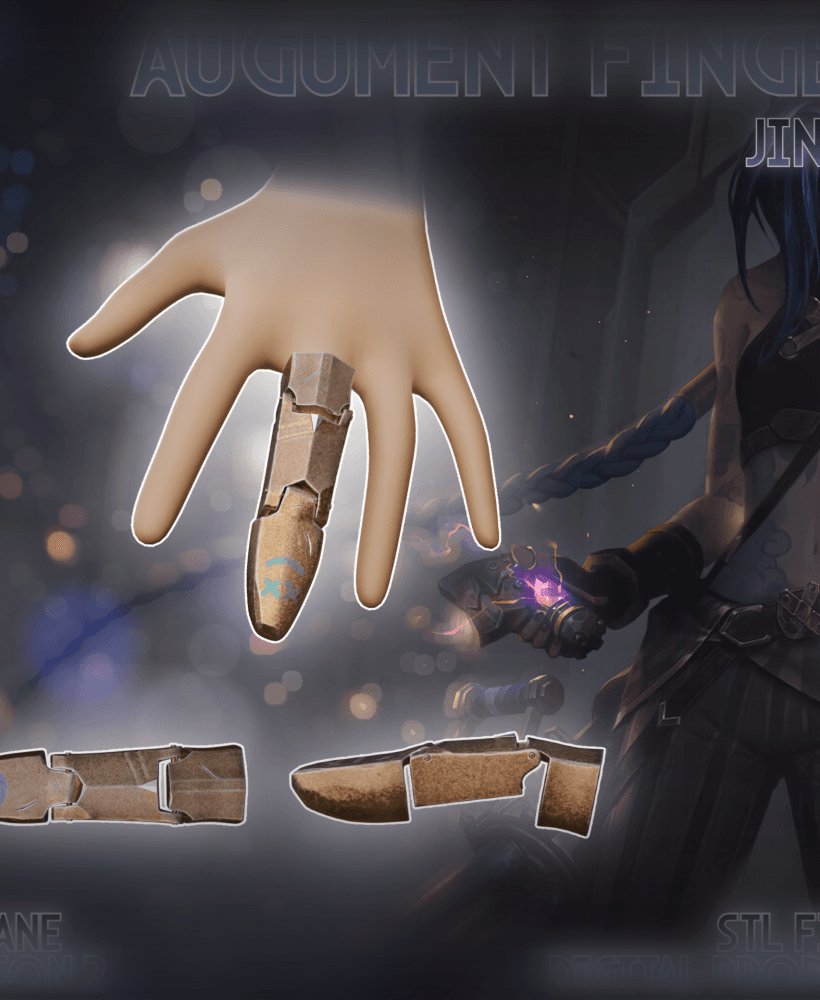 Jinx Augument Cosplay Finger Arcane League of Legends 3d model