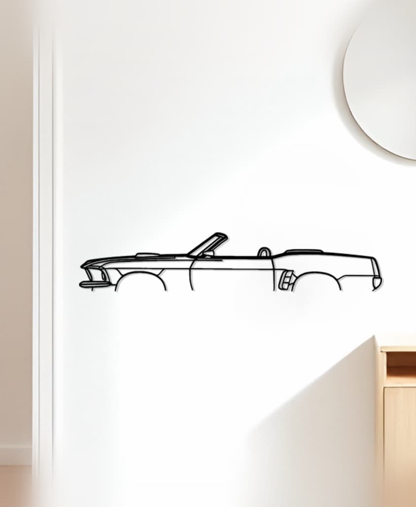 1969 Mustang Convertible Wall Art, Wall Decor, Home Decor 3d model
