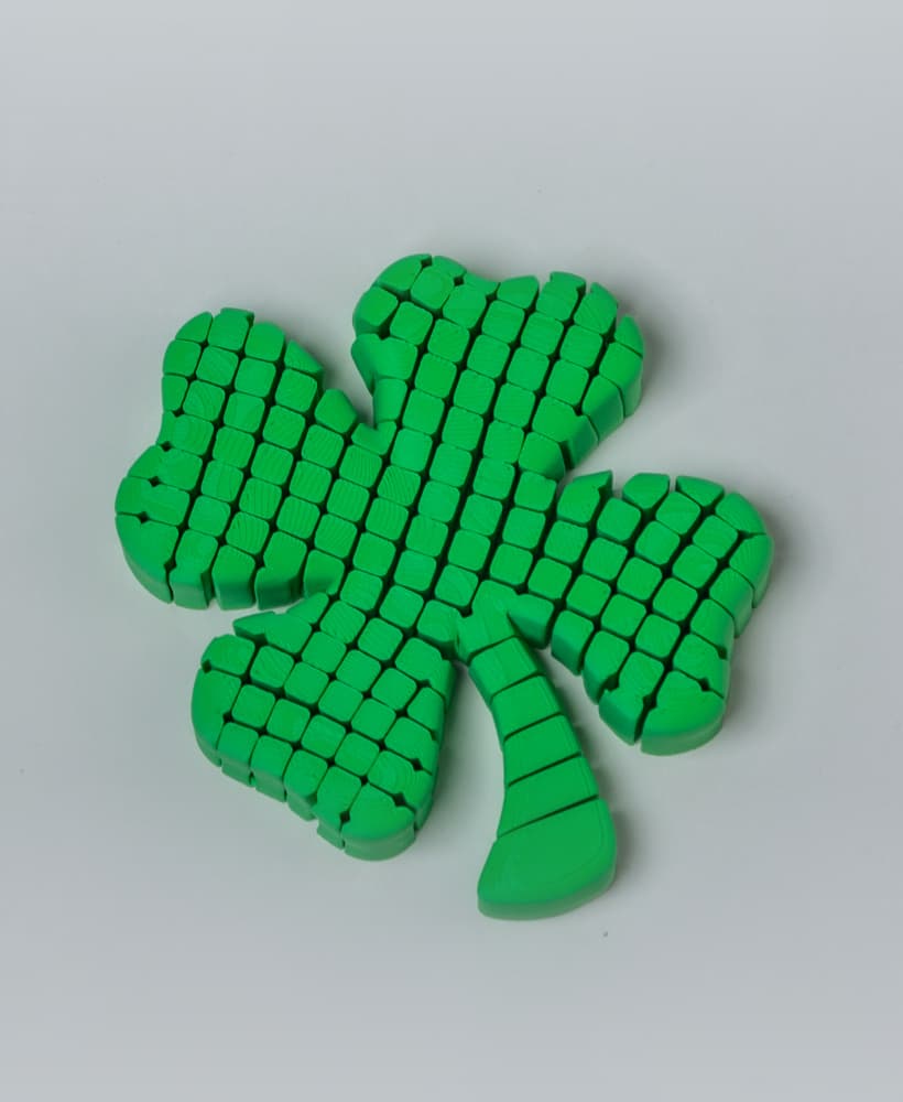 Floppy Shamrock - Articulated four leaf clover 3d model
