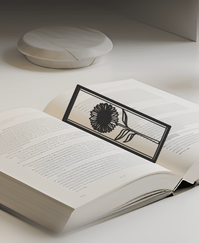 Sunflower Bookmark, Creativity Bookmark, Gift Idea 3d model