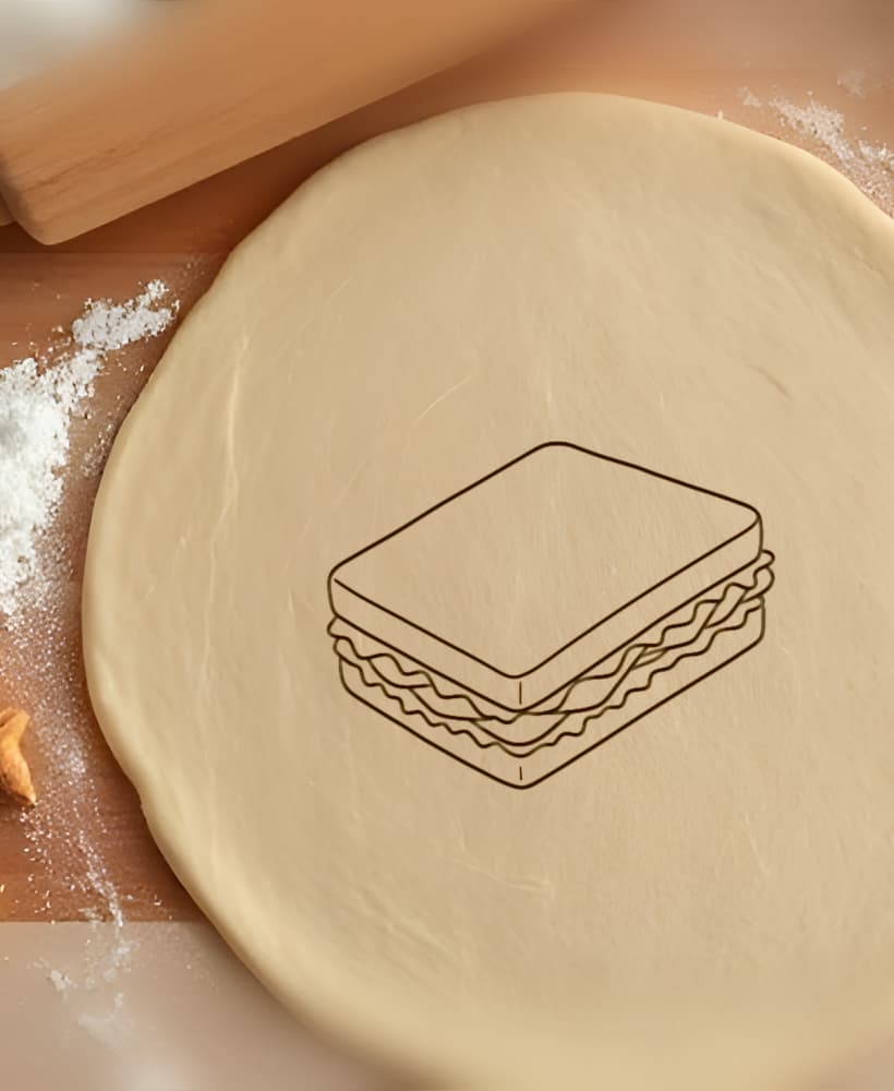 Sandvich Cookie Cutter, Biscuit Cutter 3d model