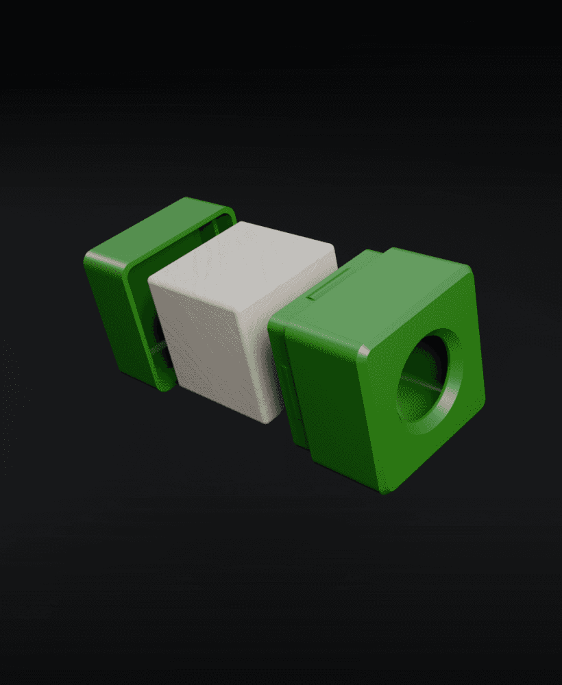 Yet another billiard chalk holder (24 mm) 3d model