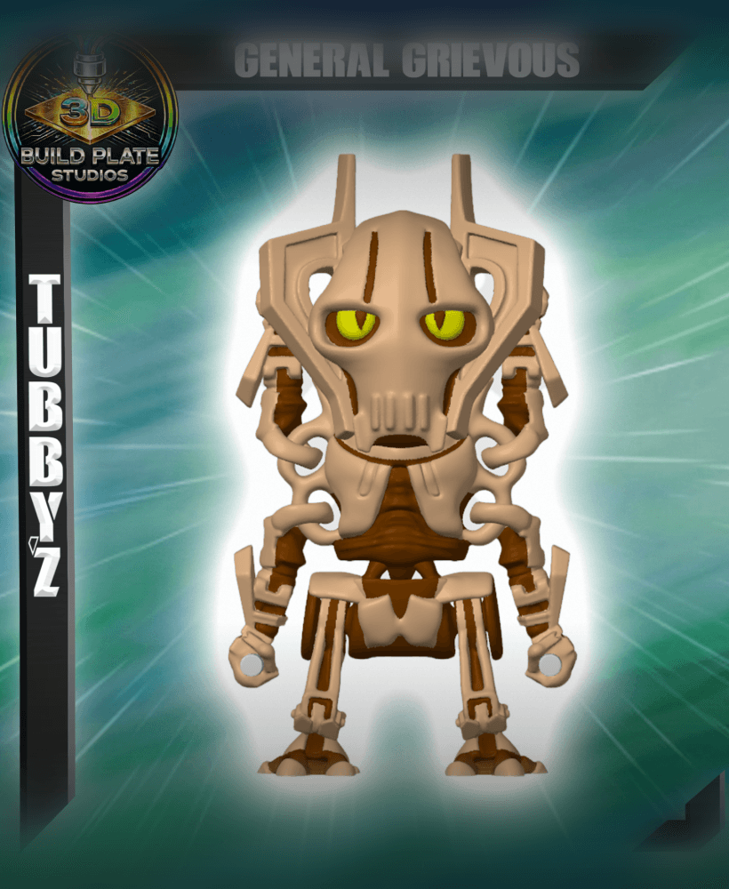 STAR WARS General Grievous Multicolor Flexi Print-In-Place 3d model
