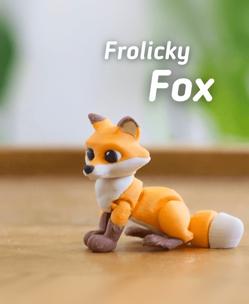 Frolicky Fox - Articulated Fidget Fox - Ludo Animal 3d model