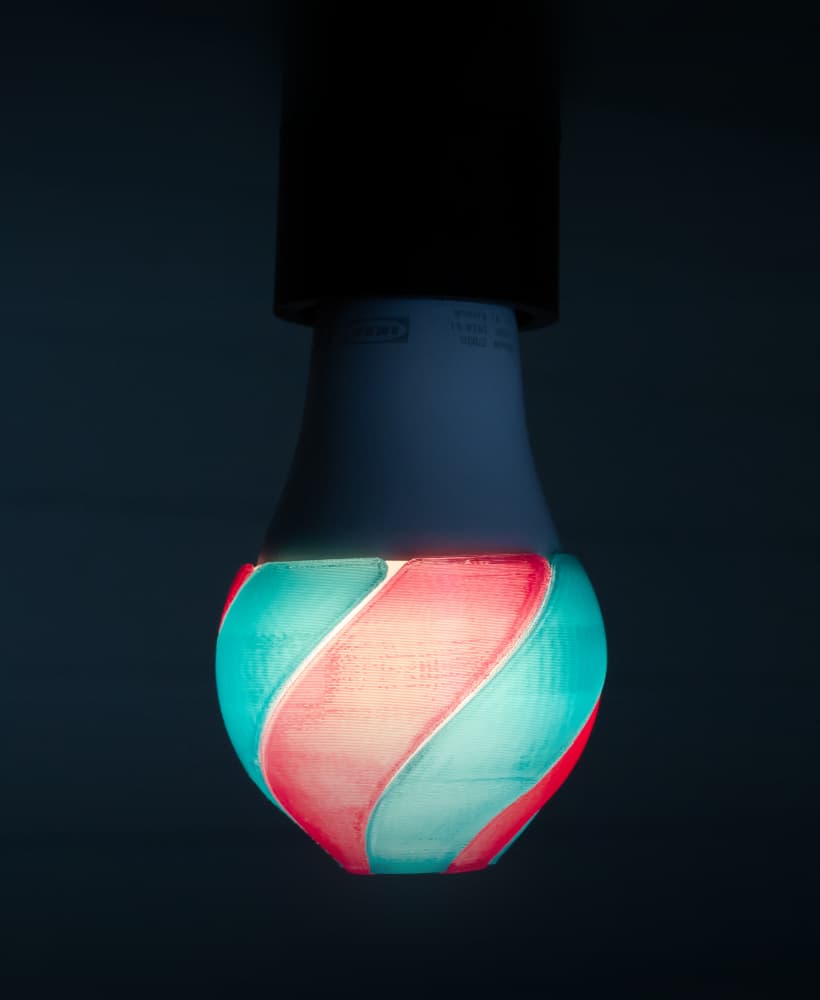 Twisted Lightbulb Filter // Lighting gel for E27 LED bulbs 3d model