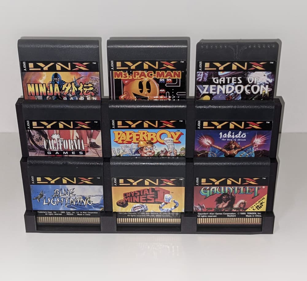 Atari Lynx Game Cartridge Towre Holder Collection 24 models 3d model