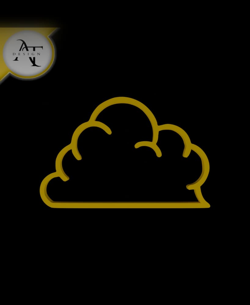 Simple Cloud Symbol - 2D Art 3d model