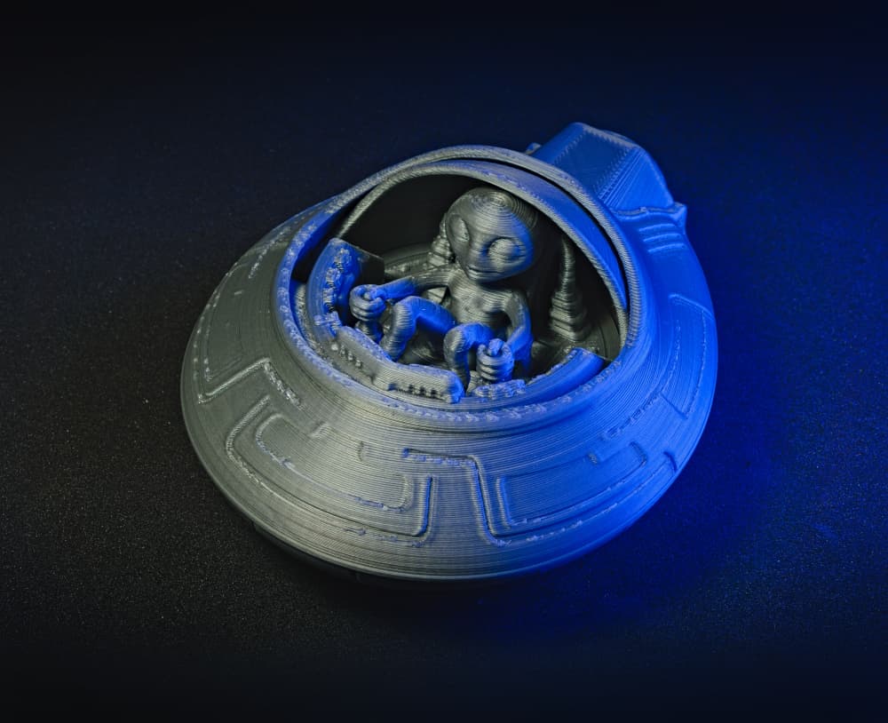 Alien Spaceship - Print in place 3d model