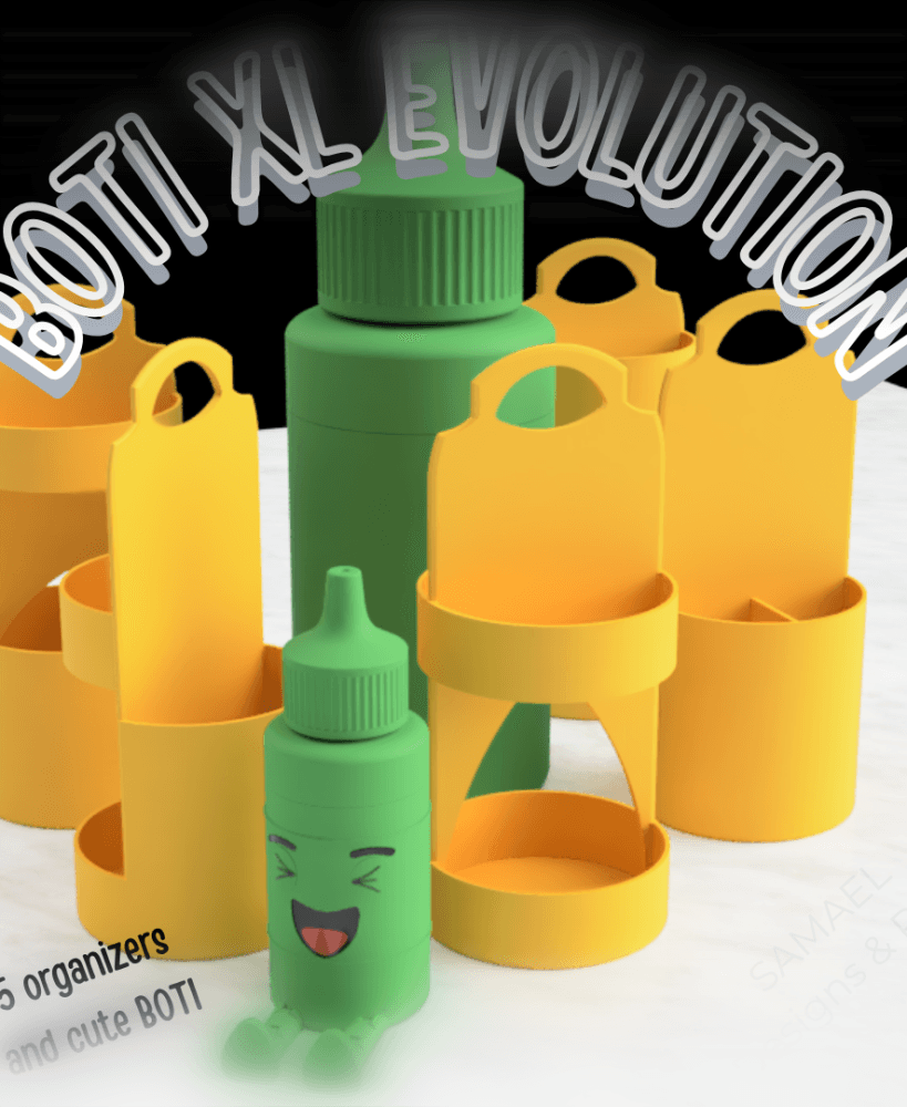 BOTI XL EVOLUTION – Pen Holder/Organizers Pack/Modular Inserts -Personal license- 3d model