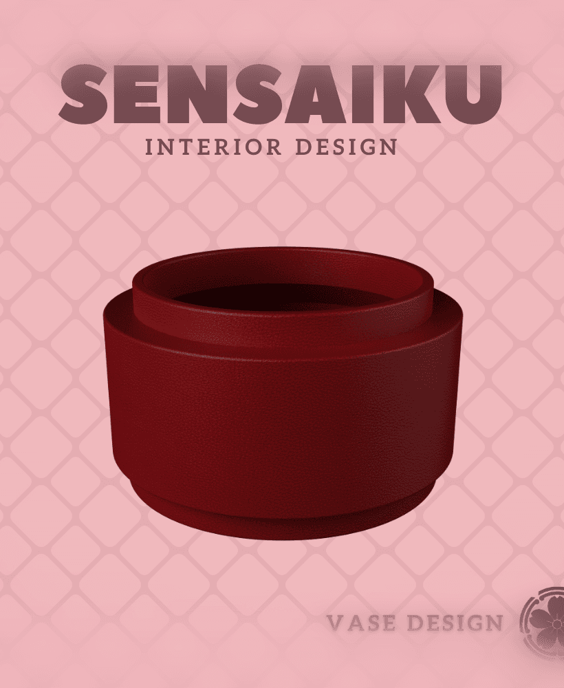 111. Cylinder - V74 Custom Vase Design - Ikebana Home Decoration 3d model