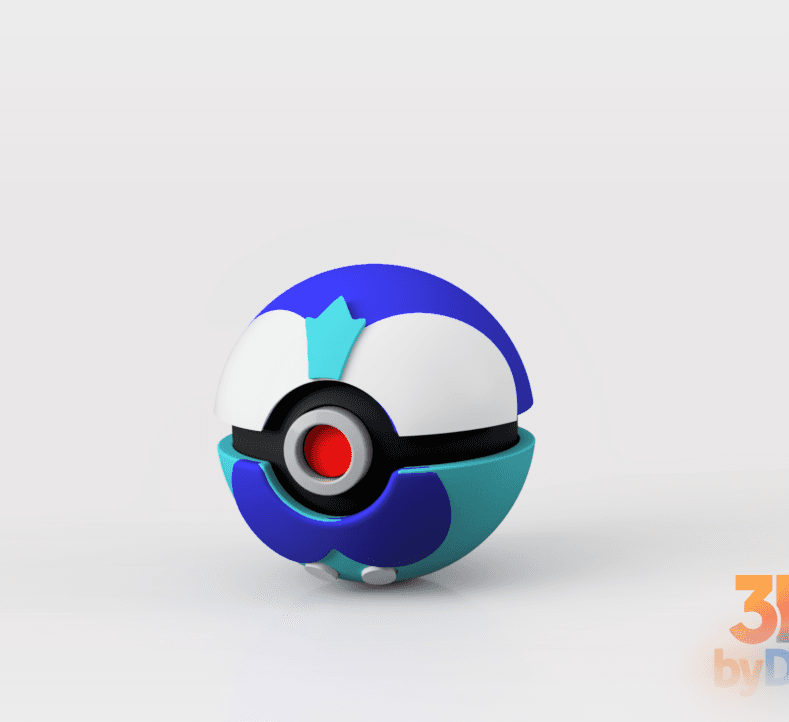 Piplup Poke Ball 3d model