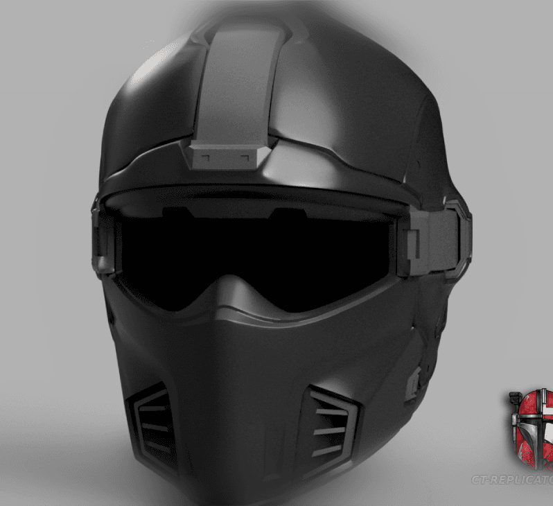 Helldivers 2 - RS-89 Shadow Paragon Helmet Cosplay 1:1 Replica 3d model