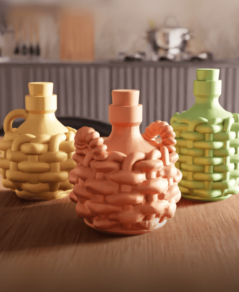 Woven Demijohn Potion Bottle 3d model