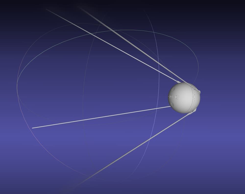 Sputnik Satellite 3D-Printable Scale Model 3d model