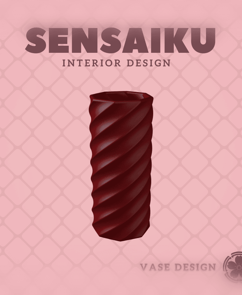 235. Cylinder - V187 - Twist and Taper Custom Vase Design - Ikebana Home Decoration 3d model