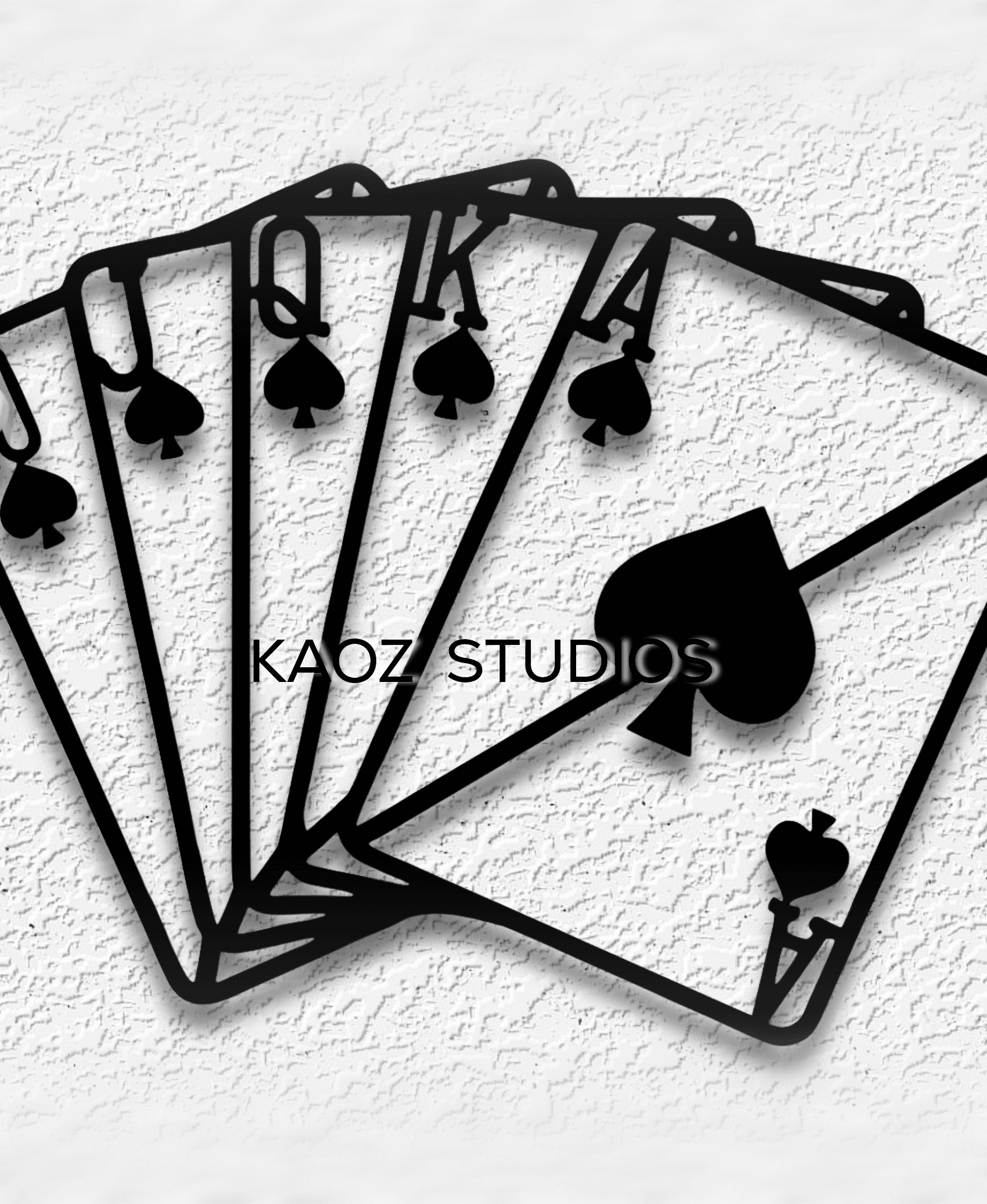 royal flush wall art cards wall decor gambling room decoration 3d model