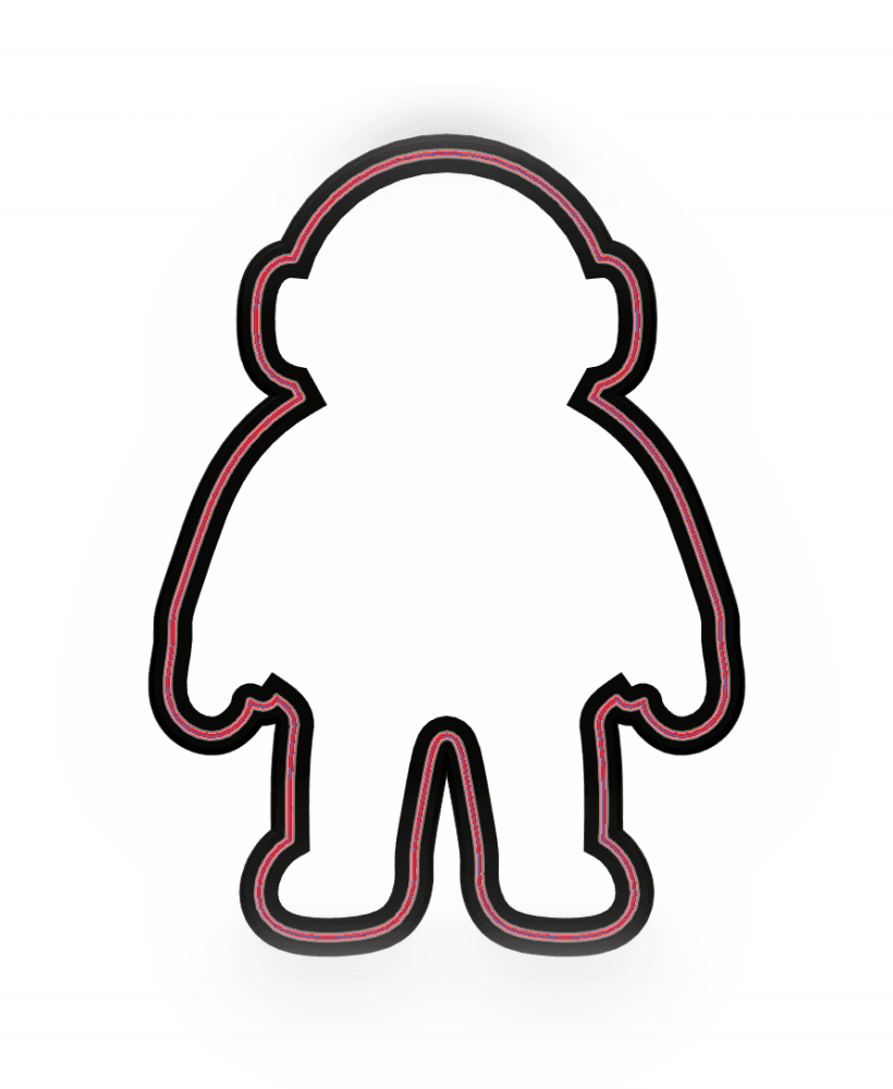 Astronaut Cookie Cutter STL File - 4 inches 3d model