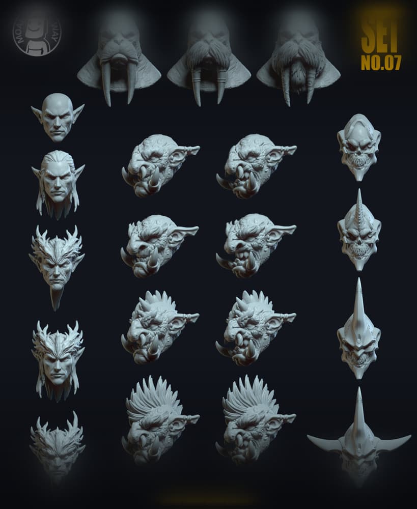 Head Pack SET.07 3d model