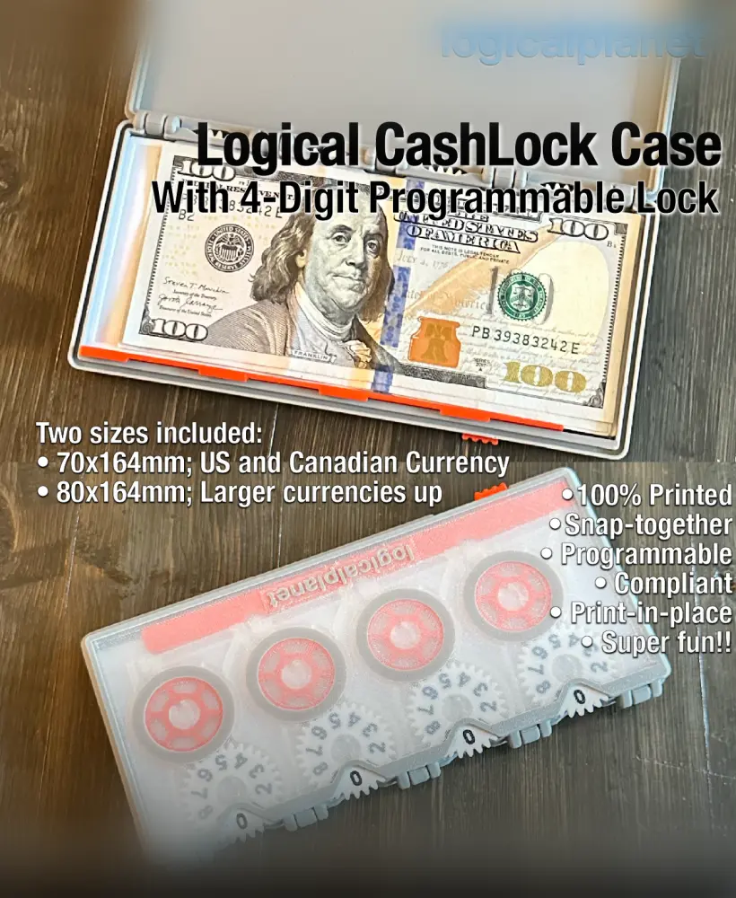 Logical CardLock Case - The Programmable Cash Case with a Twist 3d model