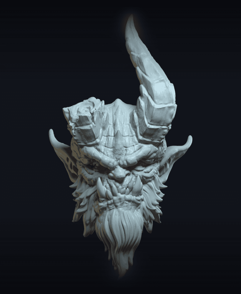 Demonv3 - Custom Action Figure Head 3d model