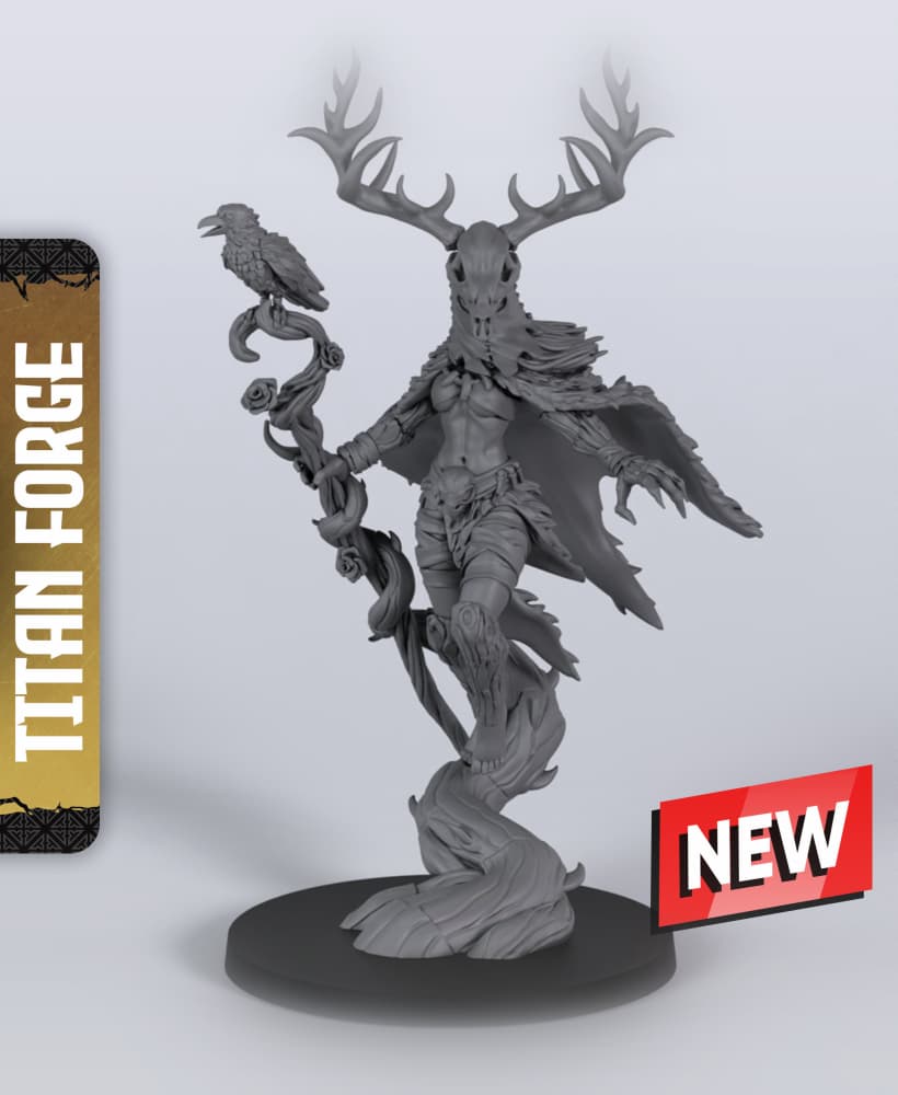 Suri the Maleficent Omen - With Free Dragon Warhammer - 5e DnD Inspired for RPG and Wargamers 3d model