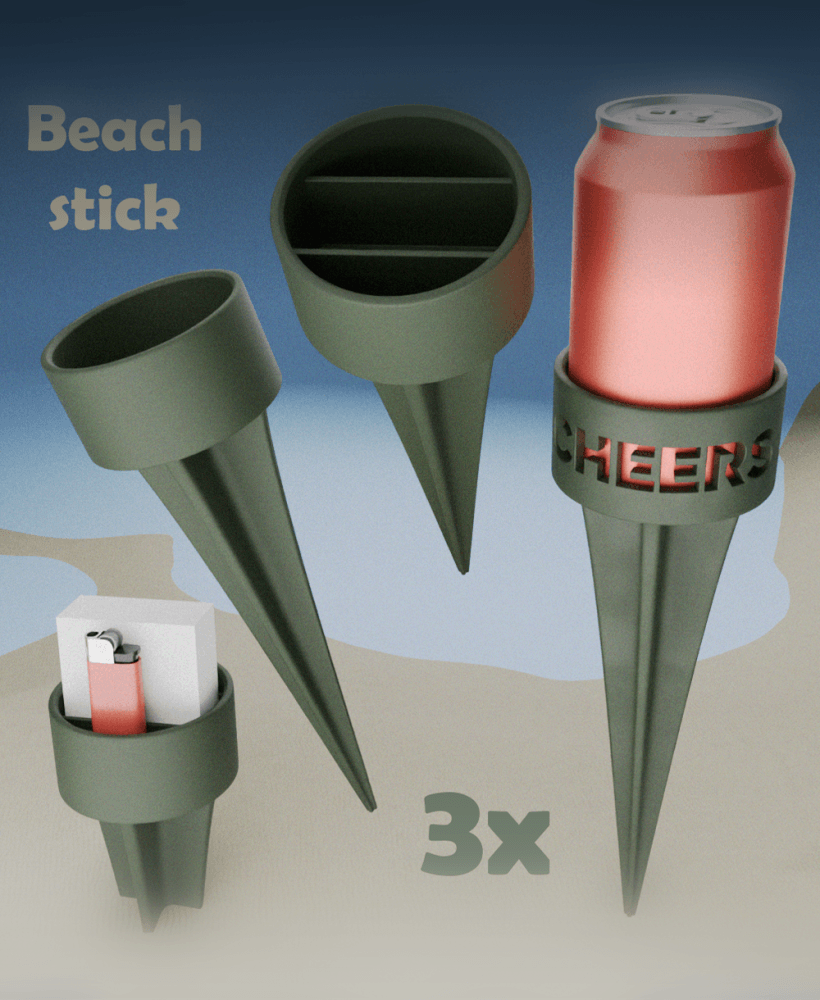 Beach Holders for Cans, Snacks & Essentials 3d model
