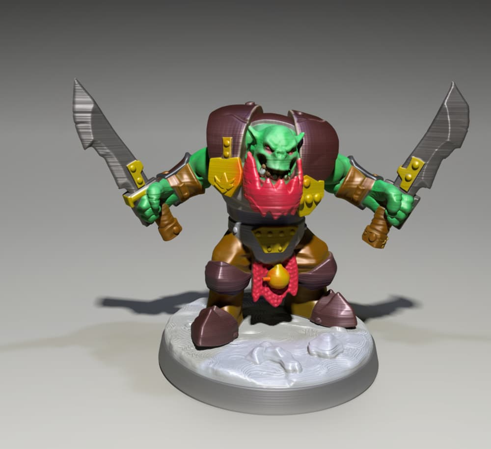 Orc two blades 3d model
