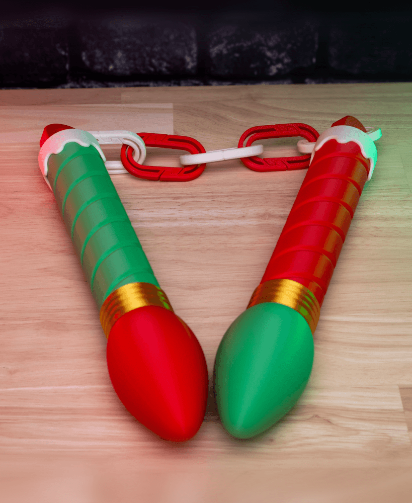 Holiday Nunchaku – Chained Kit (No AMS, No Support, No Glue) 3d model