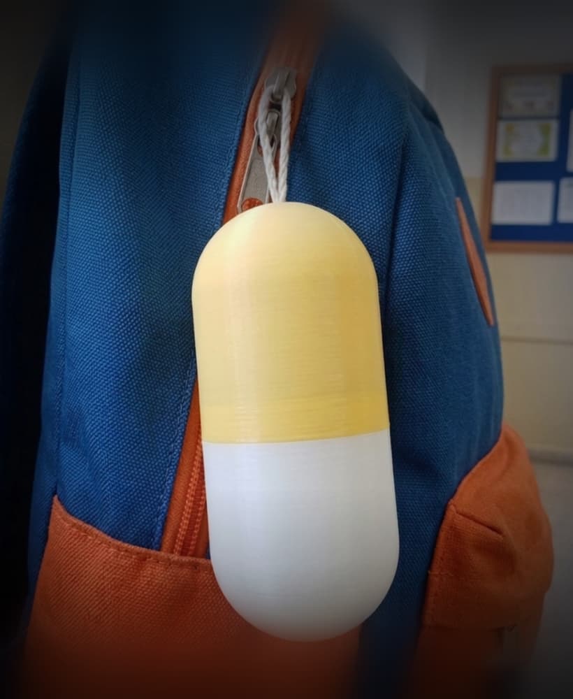 Capsule Shaped Container Medium Size 3d model