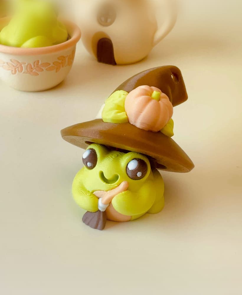 Witch Frog Clicker Keychain Fidget Toy 3d model