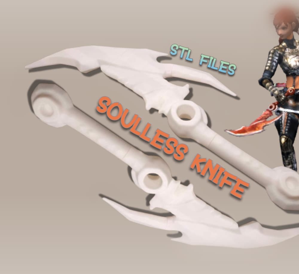 STL FILES | Metin2 Soulless Knife - weapon for cosplay / prop weapon - ninja dagger metin2 3d model