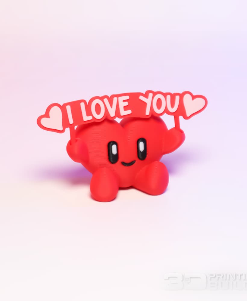 Cute Heart Toy with Sign 3d model