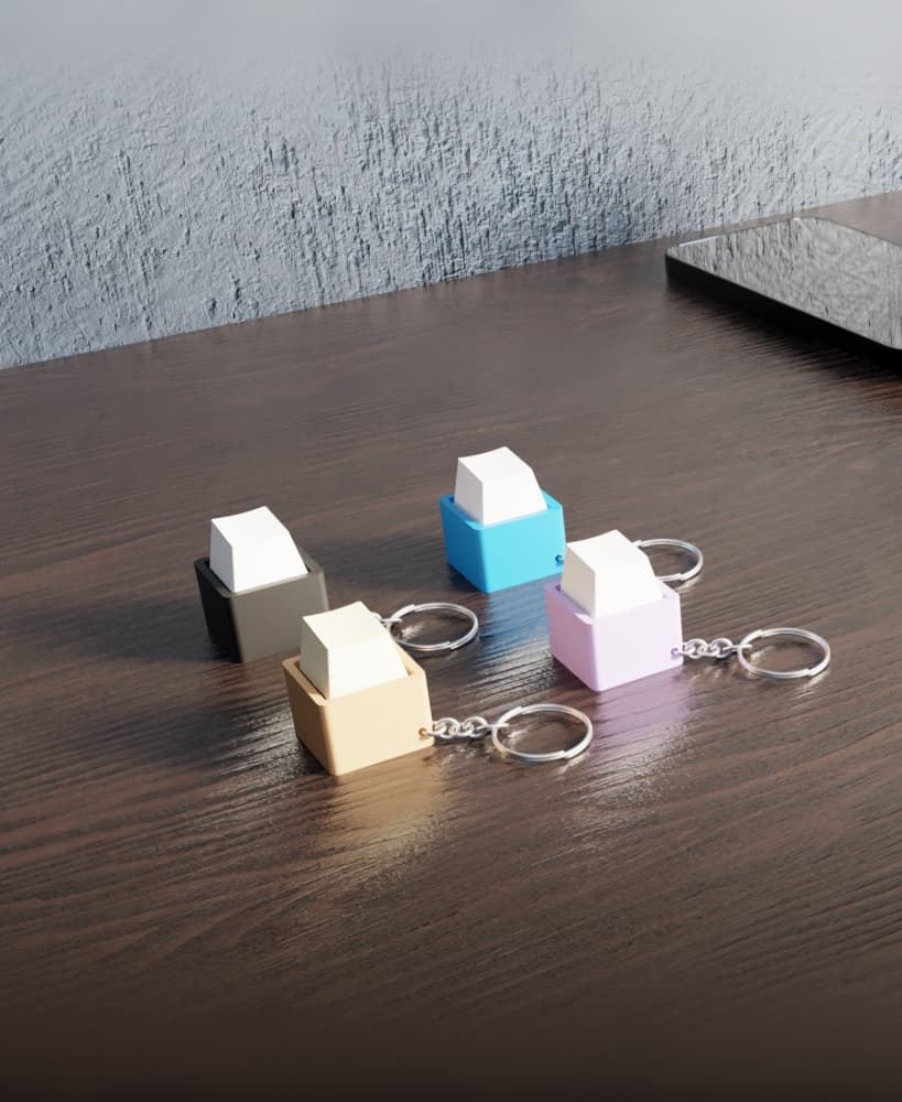 Keycap Fidget Clicker – Stress Relief Gadget 3d model