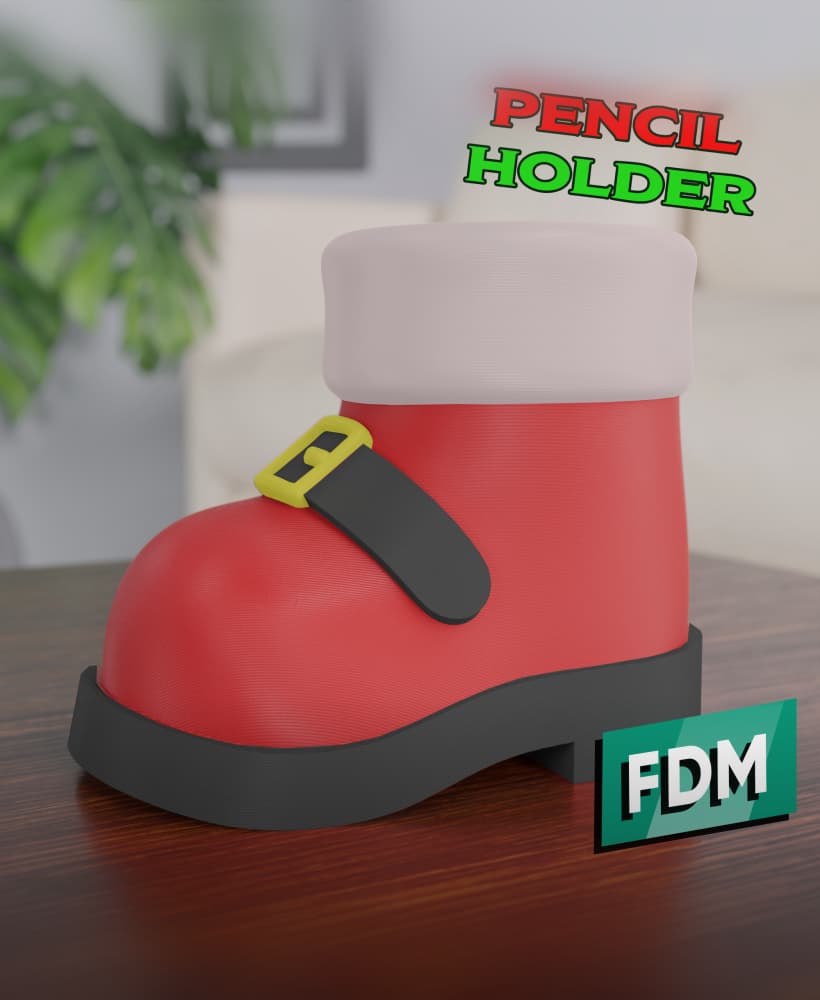 Christmas - Pencil Holder 3d model