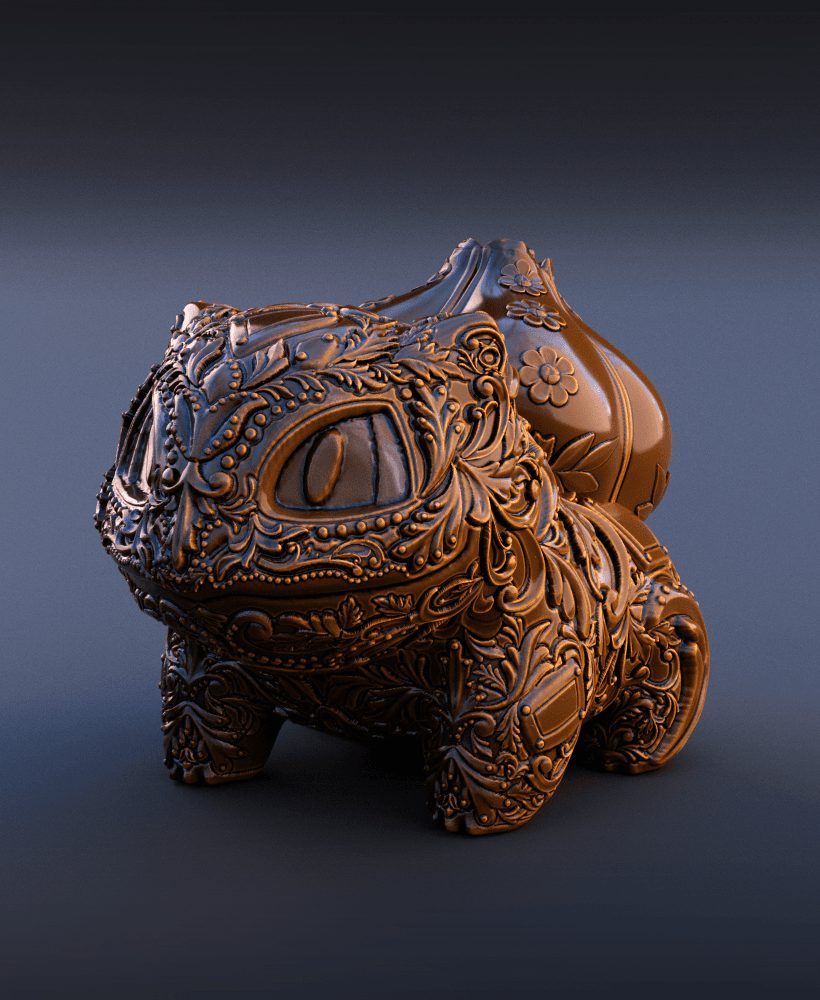 001. Bulbasaur - Basic & Ornamental 3d model