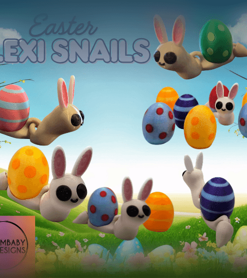 Easter Snail Flexi 3d model