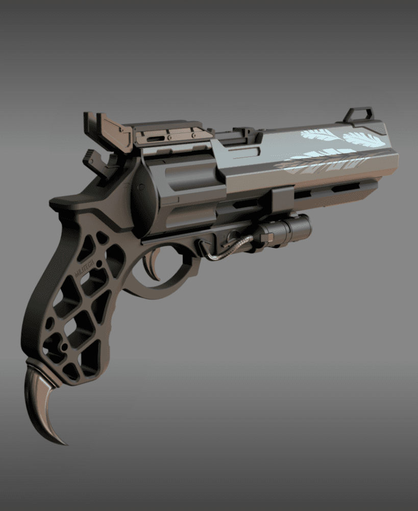 Custom Hawkmoon Hand Cannon | Fully Printable Model | Destiny 2 3d model