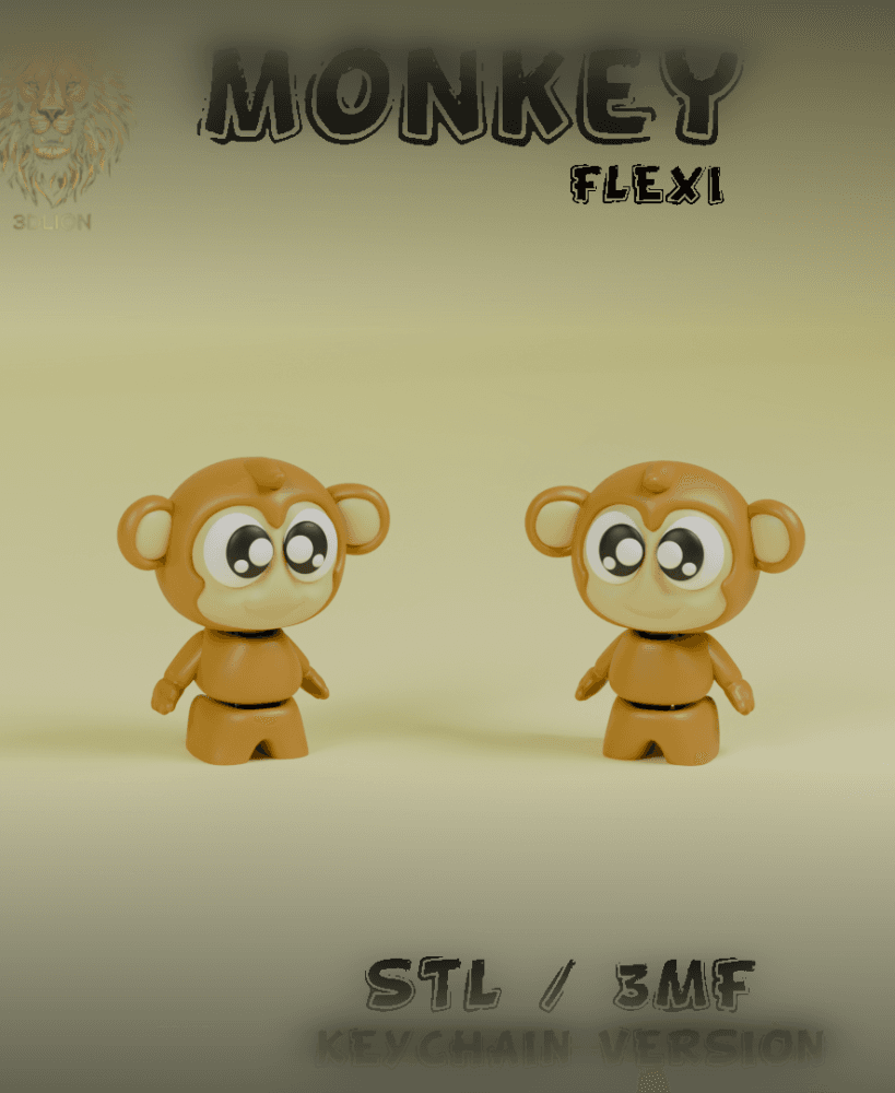 Cute Flexi Monkey 3d model