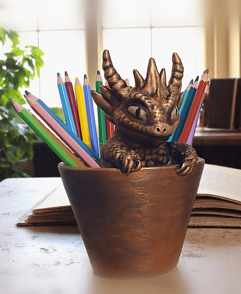 Baby Dragon Pot 3d model