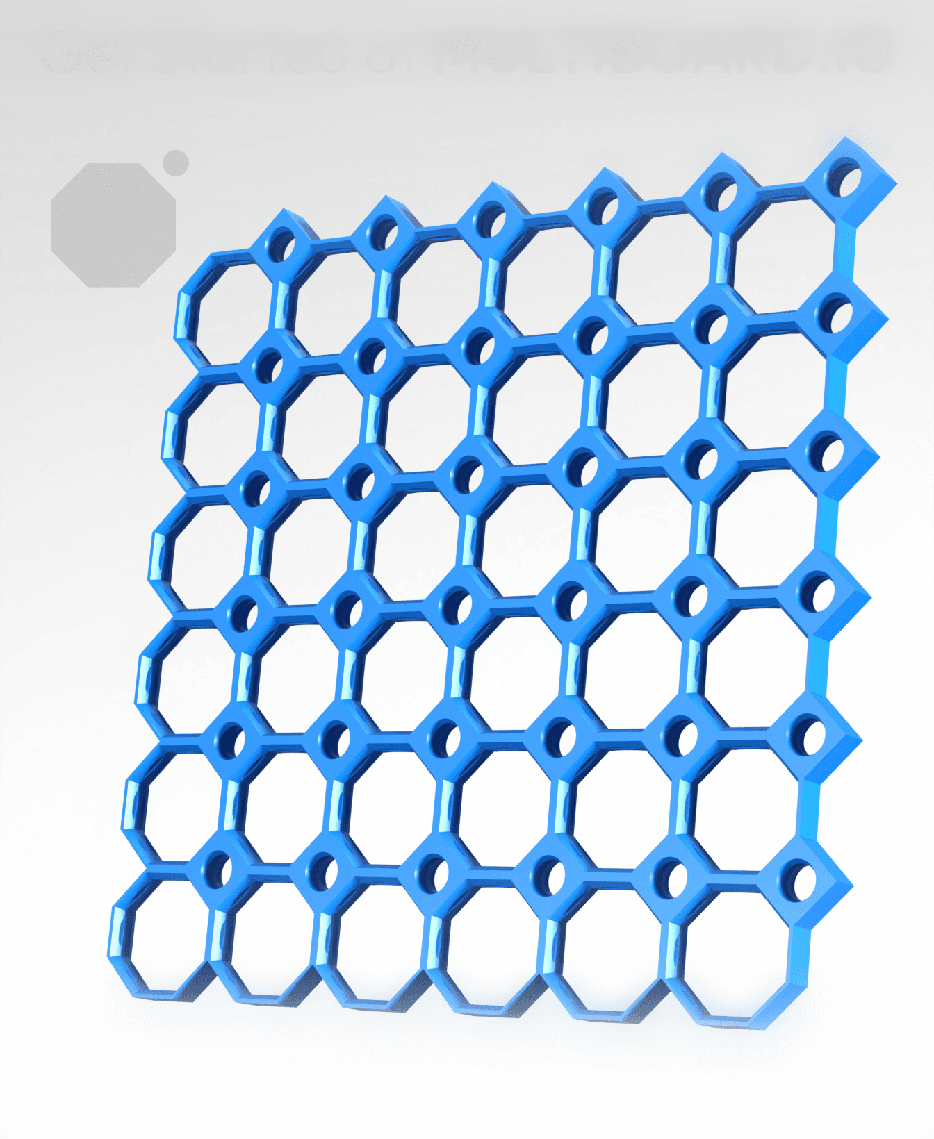6x6 MU - Center Grid Interfitted - MultiBoard Octagon Plate 3d model