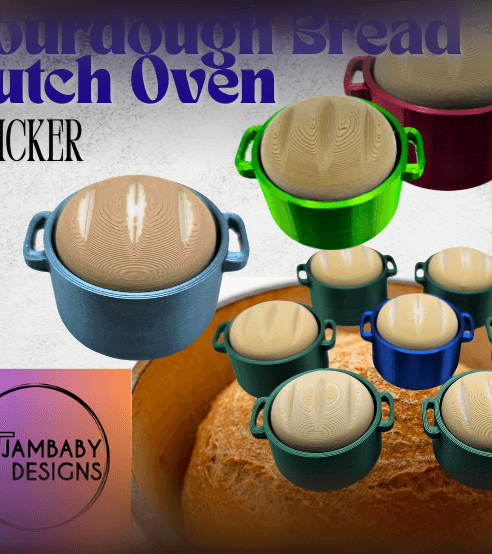 Sourdough Bread Dutch Oven Clicker 3d model