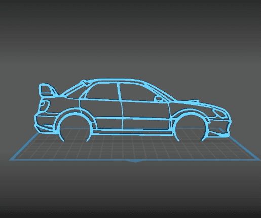 Subaru - Impreza WRX Wall Art 3d model