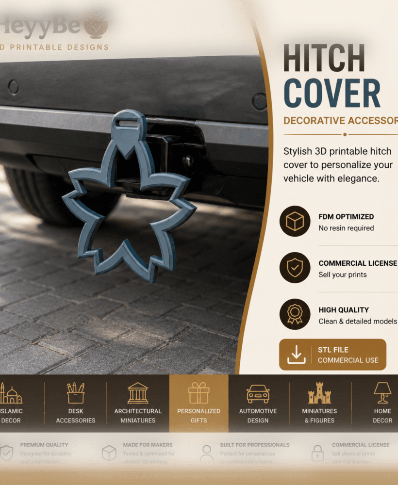 Tow Hitch Decorative Ornament – 3D Printable STL 3d model