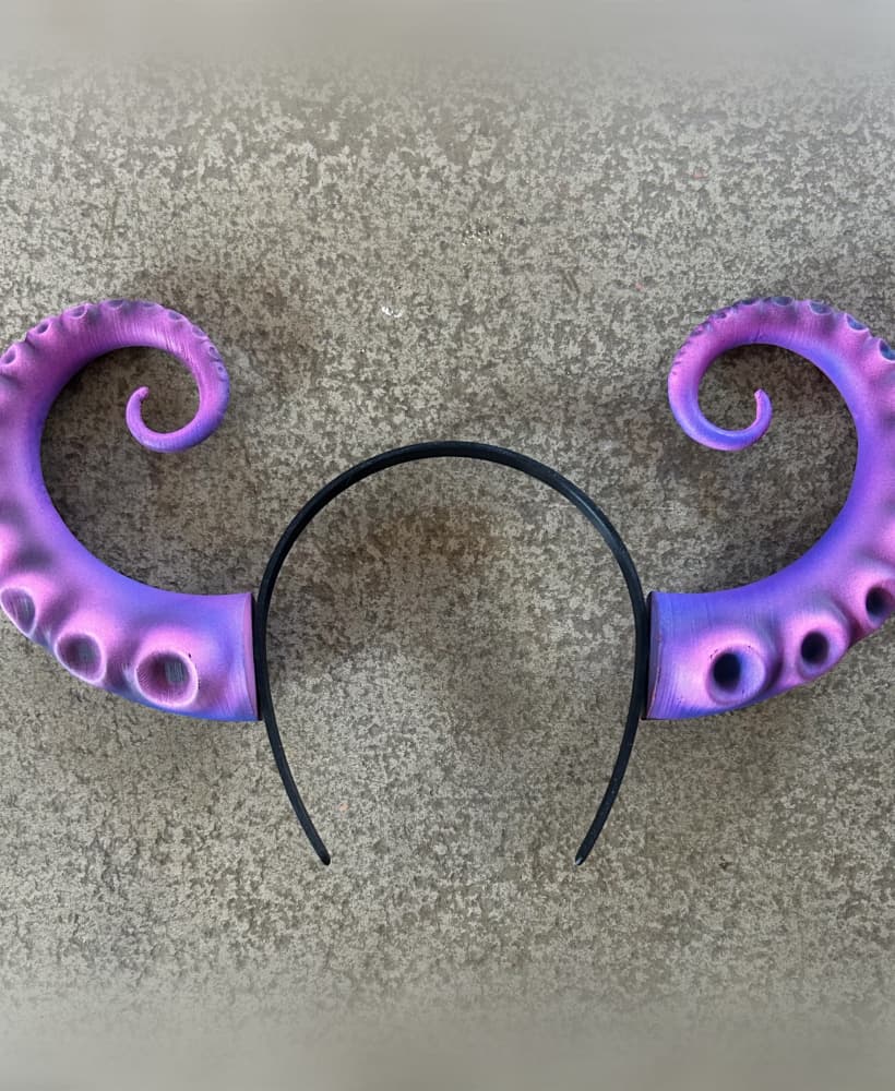 Tentacle Octopus Headband 3d model