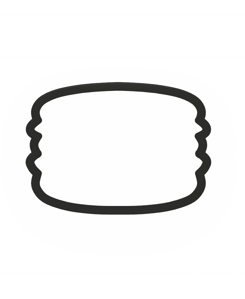 Macaron Cookie Cutter STL File - 4 inches 3d model