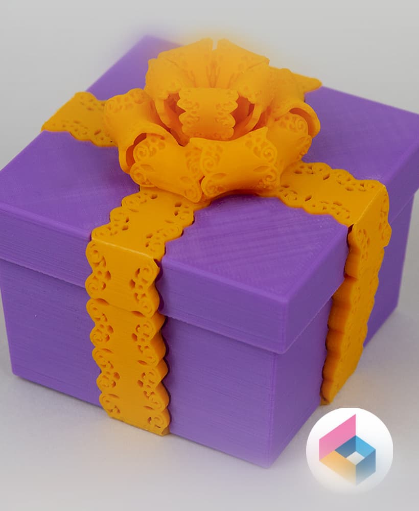 Key_Lock_Ribbon_Gift_Box 3d model