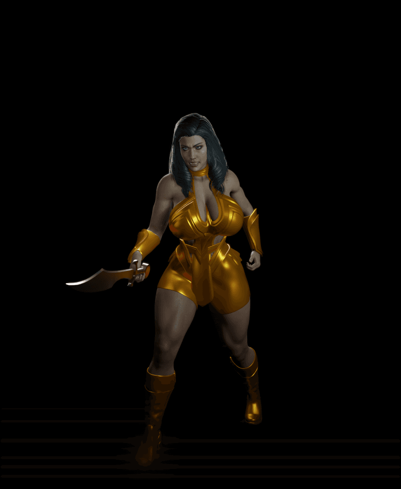 Female Roman Warrior v2.0 3d model