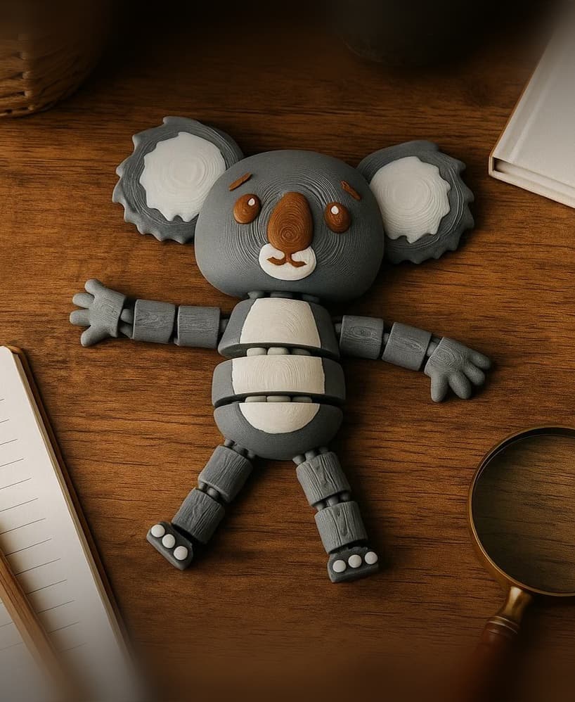 Koala Fidget Toy – Articulated Cute Animal Figurine 3d model