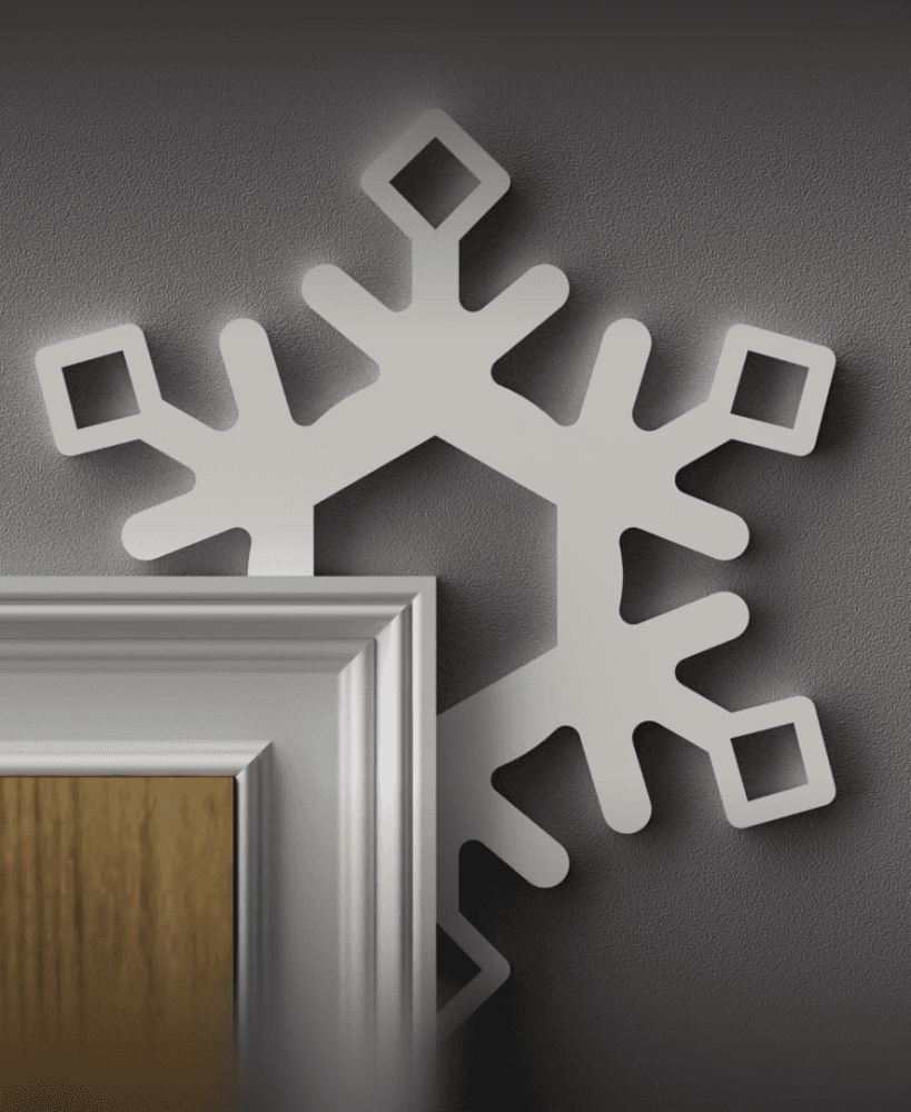Snowflake Door Topper 3d model