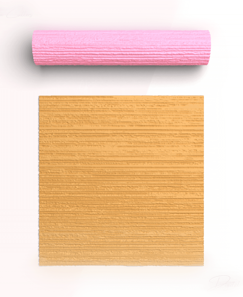 Wood Stripes Texture Roller For Polymer Clay, Wood Clay Texture Rolling Pin, Clay Tool, No: 1427 3d model